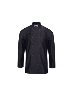 Pánské triko (PREMIER DENIM Chefs JACKET)>černá (denim)>M
