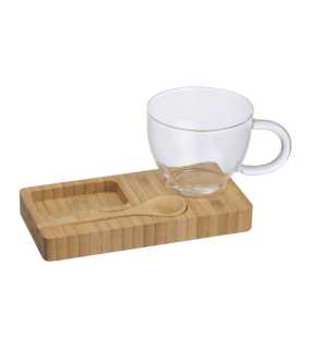 Bambusová sada na espresso > béžová