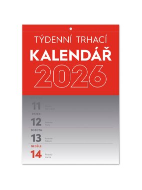 Nástěnný kalendář Trhací týdenní 2026, A5