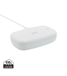 UV-C sterilizační krabička s 5W bezdrátovou nabíječkou > bílá