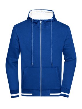 Pánská mikina(JN Mens Club Sweat Jacket)>modrá (royal) / bílá>M
