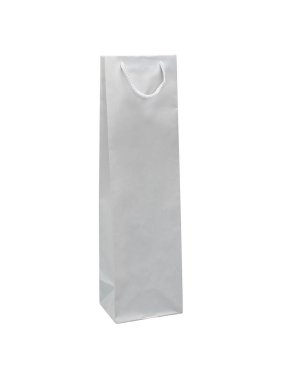 Papírová taška (Textilní ucho - kraftový papír) > bílá > 11x9x40 cm