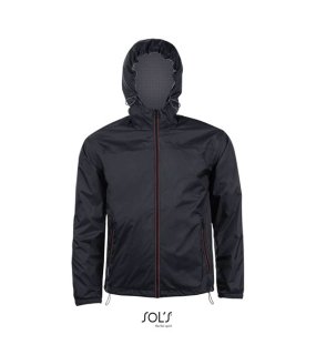 Unisex bunda (Sols SKATE UNISEX LINED WINDBREAKER)>černá / šedá (dark)>L