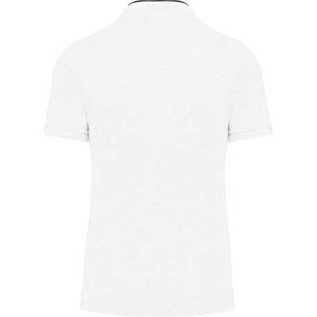Pánská polokošile(Kariban MEN'S SHORT SLEEVE POLO SHIRT WITH COLLAR)>bílá/modrá(navy)>M