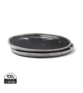 Talíř 20 cm, sada 2 ks VINGA Nomimono > černá