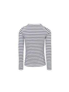 Dámské triko (PREMIER WOMEN'S LONG JOHN ROLL SLEEVE TEE)>bílá / modrá (navy)>L