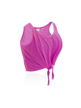 Dámské tričko > růžová (fuchsia fluor) > L