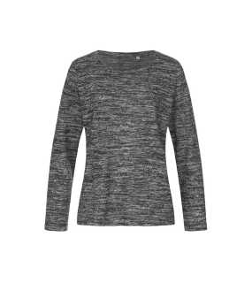 Dámský svetr (STEDMAN KNIT SWEAT LSL/W)>šedá (dark melange)>S