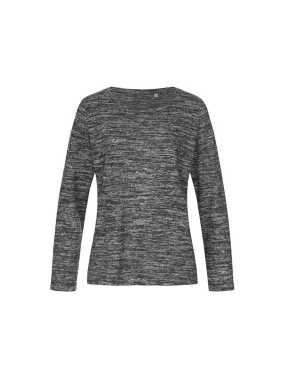 Dámský svetr (STEDMAN KNIT SWEAT LSL/W)>šedá (dark melange)>S