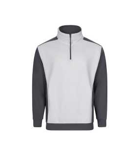 Pánská mikina (VELILLA TWO-TONE QUARTERZIP SWEATSHIRT) > bílá / šedá > 2XL