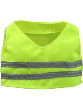 Oblečení pro plyšové hračky (MBW Mini safety vest) > zelená (lime) / žlutá > M