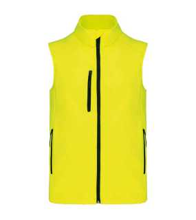 Pánská softshell vesta (KARIBAN MENS SOFTSHELL bodywarmer)>žlutá (fluorescent)>4XL