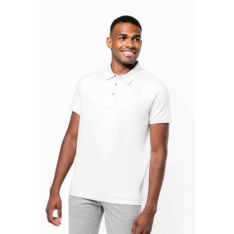 Pánská polokošile (Kariban MEN'S SHORT SLEEVE JERSEY POLO SHIRT) > bílá > L