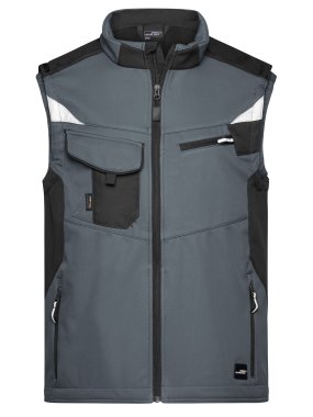 Pánská softshell bunda(JN SOFTSHELL VEST)>šedá (carbon) / černá>6XL