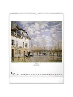 Nástěnný kalendář (Impresionismus 2026) - 48 x 56 x 1 cm