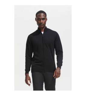 Pánský svetr (SOL'S GORDON MEN ZIPPED KNITTED CARDIGAN) > černá > XL