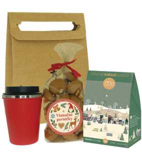 Vánoční dárková taška Termohrnek a čaj