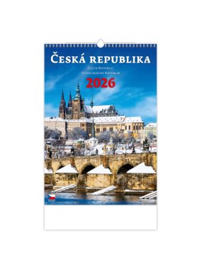 Nástěnný kalendář  Česká republika 2026, 31,5 x 45 cm