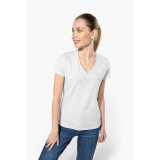 Dámské tričko (KARIBAN LADIES SHORT SLEEVE V-NECK T-SHIRT)> modrá (light royal)> l