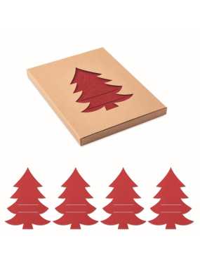 Držák na příbory z RPET plsti > červená