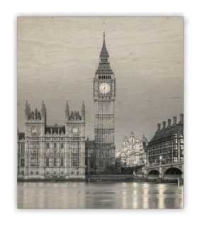 Dřevěný obraz (Big Ben 2026) - 45 x 52 cm