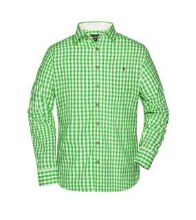 Pánská košile (J&N MEN'S TRADITIONAL SHIRT)>zelená / bílá>L