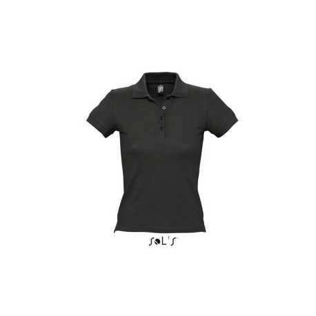 Dámská polokošile(SOLS PEOPLE WOMENS PIQUE POLO SHIRT)>černá>S