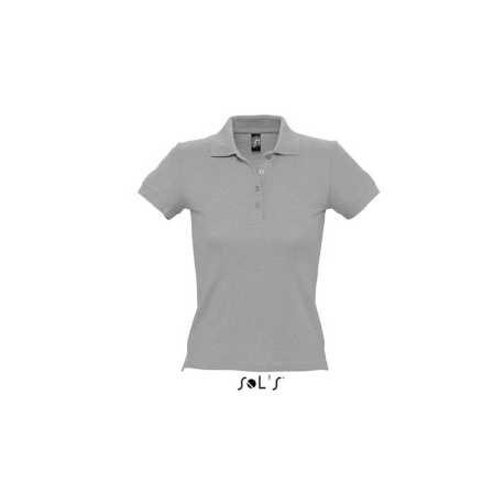 Dámská polokošile(SOLS PEOPLE WOMENS PIQUE POLO SHIRT)>šedá (melange)>S