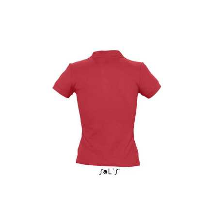 Dámská polokošile(SOLS PEOPLE WOMENS PIQUE POLO SHIRT)>červená>L