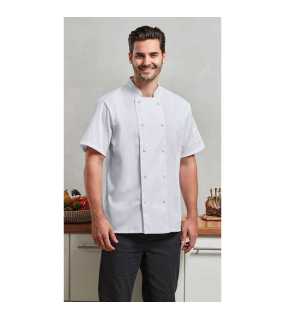 Kuchařská bunda (Premier CHEF'S COOLCHECKER® SHORT SLEEVE JACKET) > černá > L