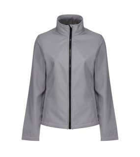 Dámská bunda (REGATTA ABLAZE WOMEN'S PRINTABLE SOFTSHELL) > šedá (rock) / černá > L