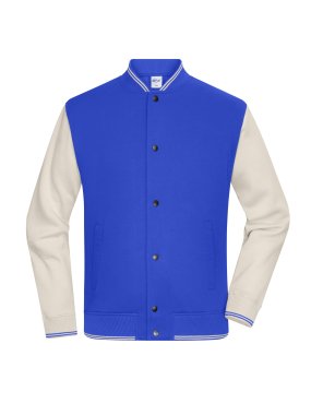 Unisex bunda (JN College-Jacket UNISEX) > modrá (royal) / šedá (sandstone) > XS