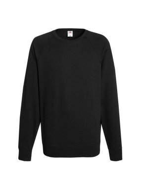 Pánská mikina (Fruit of the Loom-LW RAGLAN SWEAT)>černá>L