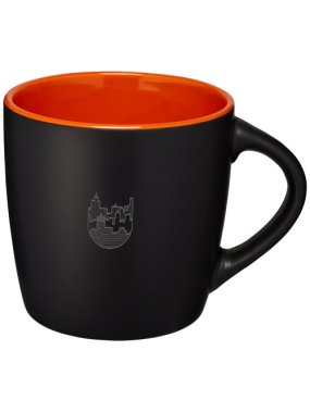 Keramický hrnek> černá / oranžová