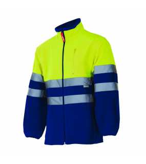 Pánská bunda (VELILLA HV TWO-TONE FLEECE JACKET) > modrá (royal) / žlutá (hi-vis) > S