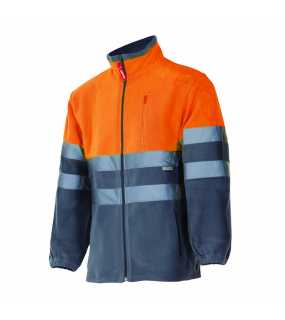 Pánská bunda (VELILLA HV TWO-TONE FLEECE JACKET) > šedá/oranžová (hi-vis) > 5XL