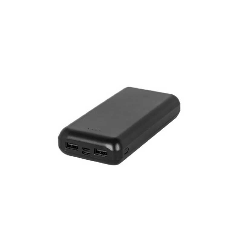 Power banka 20 000 mAh ze recyklovaného ABS (100 % rABS) > černá