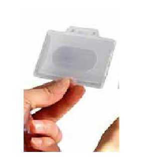 Obal na ID kartu (Material: Hard PVC, rozměr (mm): S91 x v56)> transparentní