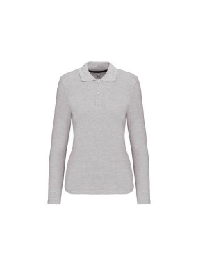 Dámská polokošile (Kariban Ladies Long Sleeve Pique Polo Shirt)>šedá (oxford)>XL