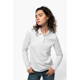 Dámská polokošile (Kariban Ladies Long Sleeve Pique Polo Shirt)>hnědá (light sand)>L