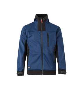 Pánská bunda (VELILLA TWO-TONE HOOD SOFT SHELL) > modrá (heather) / černá > 2XL
