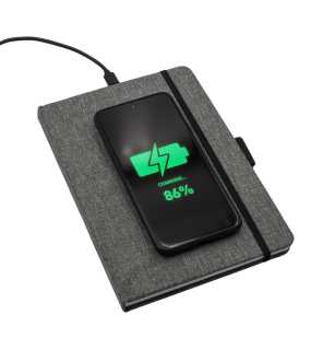 Zápisník s bezdrátovým nabíjením > šedá