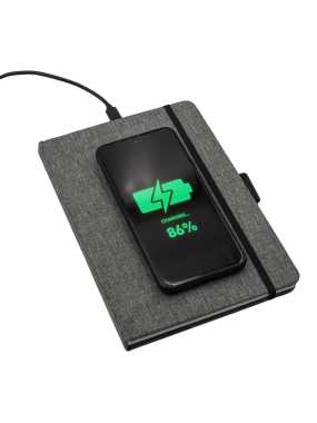 Zápisník s bezdrátovým nabíjením > šedá