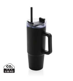 Termohrnek s madlem Tana 900ml z RCS recykl. plastu > černá