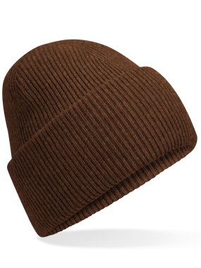 Unisex čepice (Beechfield Classic Engineered Deep Cuffed Beanie) > zelená (walnut)