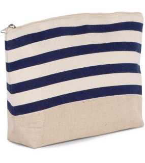 Kosmetická taška (KIMOOD NAUTICAL PRINT ACCESSORIES POUCH) > přírodní/modrá (navy)