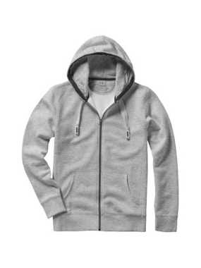 Pánská mikina se zipem (Arora hooded full zip sweater Elevate)> šedá (melange)> XS