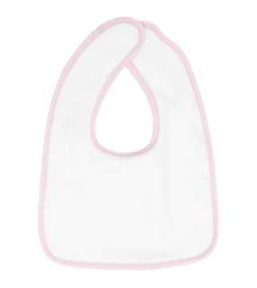 Bryndák (THE ONE Baby bib) > bílá / růžová (light) > 26 x 37 cm