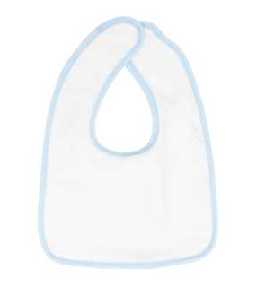 Bryndák (THE ONE Baby bib) > bílá / modrá (light) > 26 x 37 cm