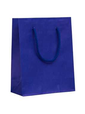 Papírová taška (Luxusní tašky bez laminace) > modrá > 35x15x40 cm